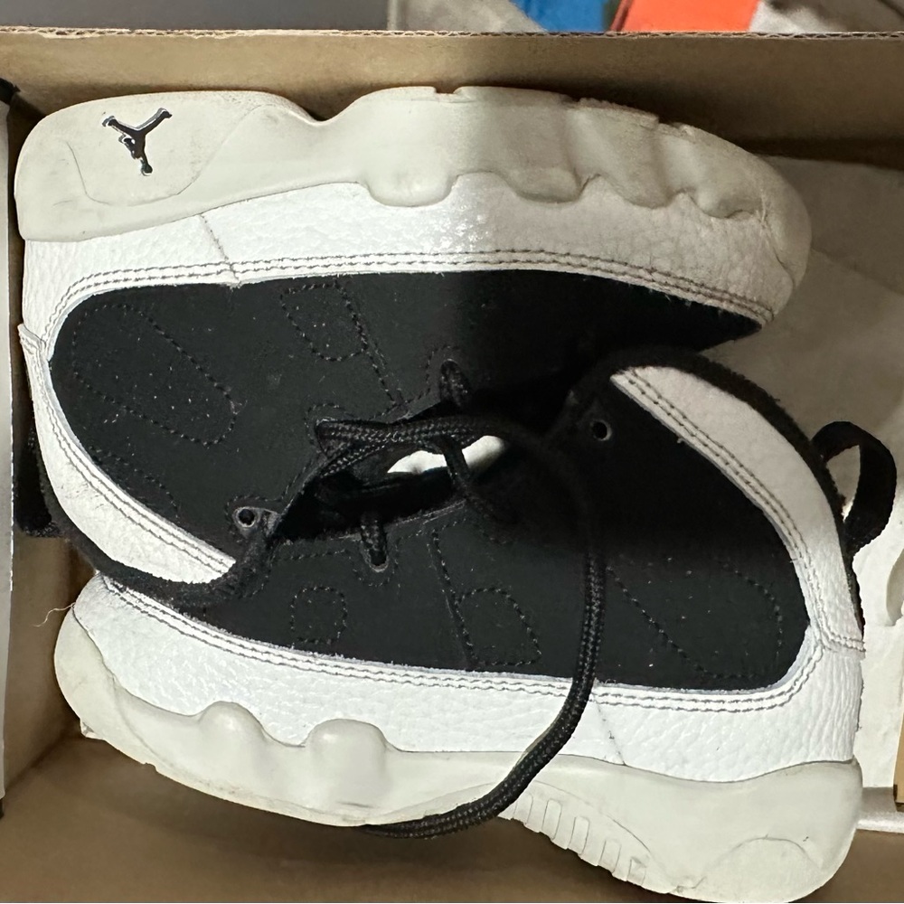 Jordan 9 Retro BT Black and White Sneakers